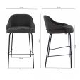 Tabouret de bar Kick Sepp - Gris foncé