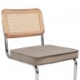 Chaise tubulaire Kick Kai - Taupe