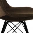 Chaise scandinave Kick Velvet - Café