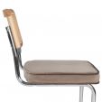Chaise tubulaire Kick Kai - Taupe