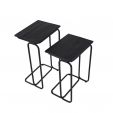 Table d'appoint Kick Noah ensemble de 2 - Noir