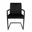 Fauteuil Kick JIM - Velour - Noir
