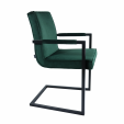 Fauteuil Kick JIM - Velour - Vert foncé