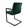 Fauteuil Kick JIM - Velour - Vert foncé