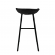 Tabouret de bar Kick Finn Haut - Velour - Noir