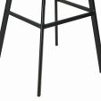 Tabouret de bar Kick Finn Haut - Velour - Bleu foncé