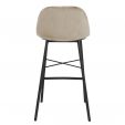 Tabouret de bar Kick JEFF - Velour - Champagne