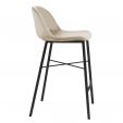 Tabouret de bar Kick JEFF - Velour - Champagne