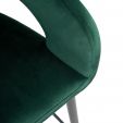 Tabouret de bar Kick Lenn - Velour - Vert foncé