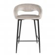 Tabouret de bar Kick Lenn - Velvet - Champagne