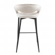 Tabouret de bar Kick Lenn - Velvet - Champagne