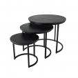 Table d'appoint Kick set de 3 Hugo - Noir