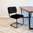 Chaise tubulaire Kick Ivy - Noir