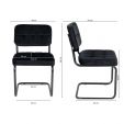 Chaise tubulaire Kick Ivy - Noir