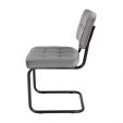 Chaise tubulaire Kick Ivy - Gris