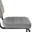 Chaise tubulaire Kick Ivy - Gris