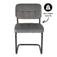 Chaise tubulaire Kick Ivy - Gris