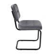 Chaise tubulaire Kick Ivy - Anthracite - Gris foncé