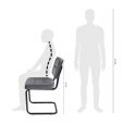 Chaise tubulaire Kick Ivy - Anthracite - Gris foncé