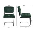 Chaise tubulaire Kick Ivy - Vert foncé