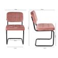 Chaise tubulaire Kick Ivy - Rose