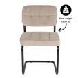 Chaise tubulaire Kick Ivy - Champagne