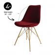 Chaise scandinave Kick - Rouge