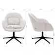 Fauteuil tournant Kick Lux - Champagne