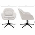 Fauteuil tournant Kick Lux - Champagne