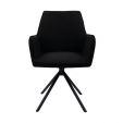 Chaise tournante Kick Alex - Noir