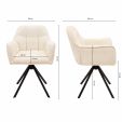 Chaise tournante Kick Luc - Crème