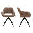 Chaise tournante Kick Nori - Taupe