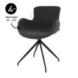 Chaise tournante Kick Novi - Gris foncé