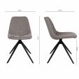Chaise tournante Kick Yani - Gris