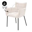 Chaise de salle à manger Kick Goos - Crème