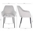 Chaise de salle à manger Kick Guus - Gris
