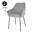 Chaise de salle à manger Kick Guus - Gris foncé