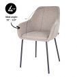 Chaise de salle à manger Kick Guus - Taupe