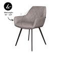 Chaise pour salle à manger Kick Karl - Gris/Beige