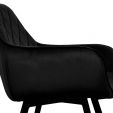 Chaise pour salle à manger Kick Velvet Karl - Noir