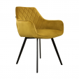 Chaise pour salle à manger Kick Velvet Karl - Or