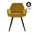 Chaise pour salle à manger Kick Velvet Karl - Or
