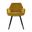 Chaise pour salle à manger Kick Velvet Karl - Or