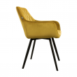 Chaise pour salle à manger Kick Velvet Karl - Or
