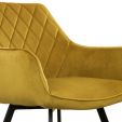 Chaise pour salle à manger Kick Velvet Karl - Or