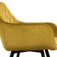 Chaise pour salle à manger Kick Velvet Karl - Or