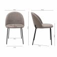 Chaise pour salle à manger Kick Noa - Taupe
