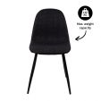 Chaise de salle à manger Kick Noor - Noir