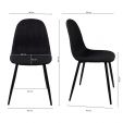 Chaise de salle à manger Kick Noor - Noir