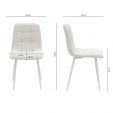 Chaise de salle à manger Kick Nox - Crème